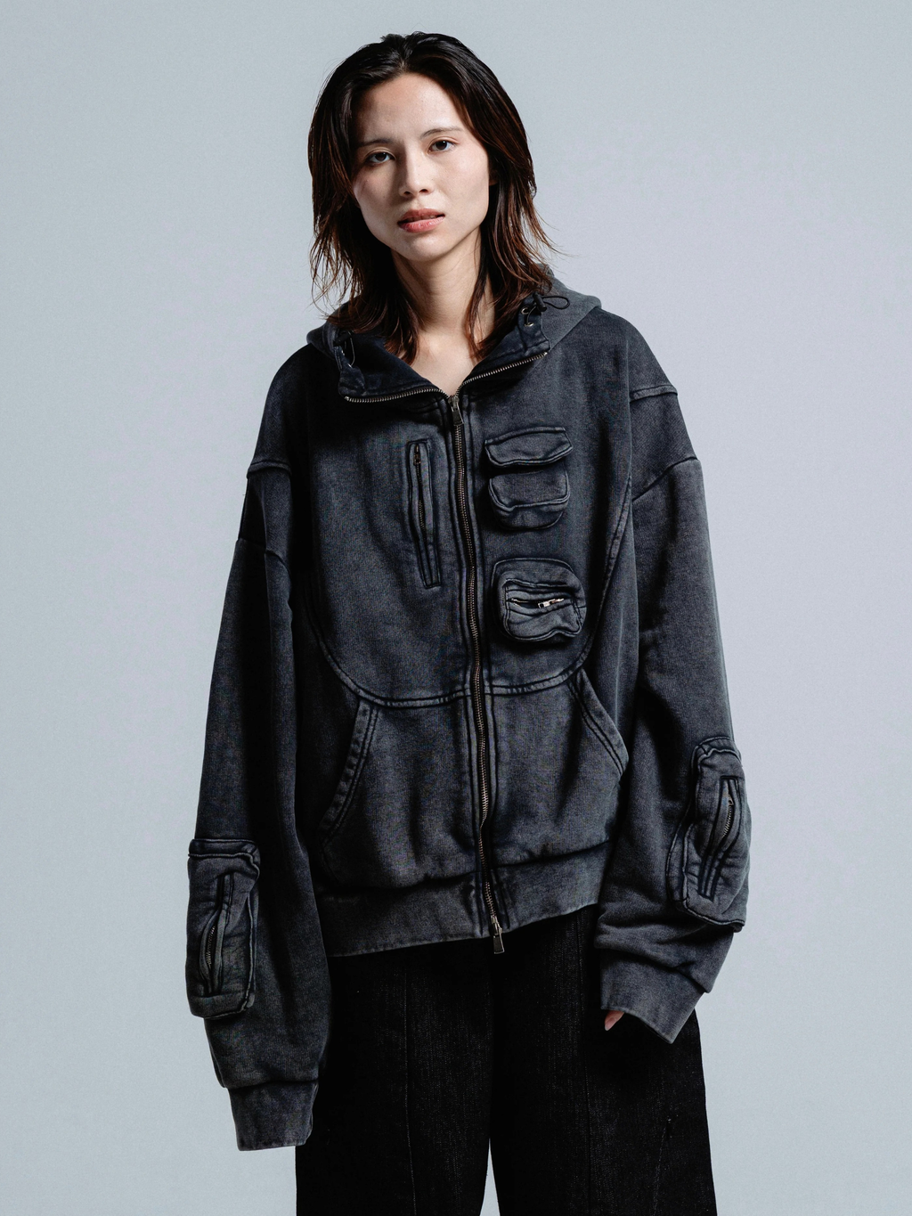 Boxy Drape Hoodie