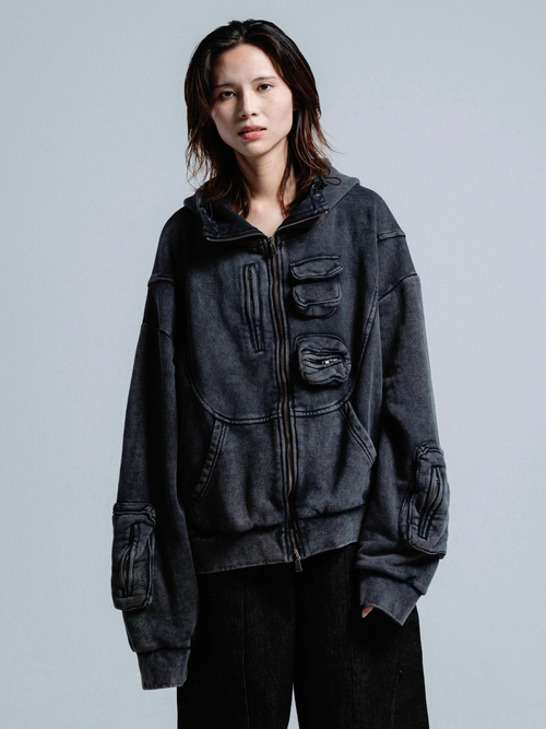 Boxy Drape Hoodie