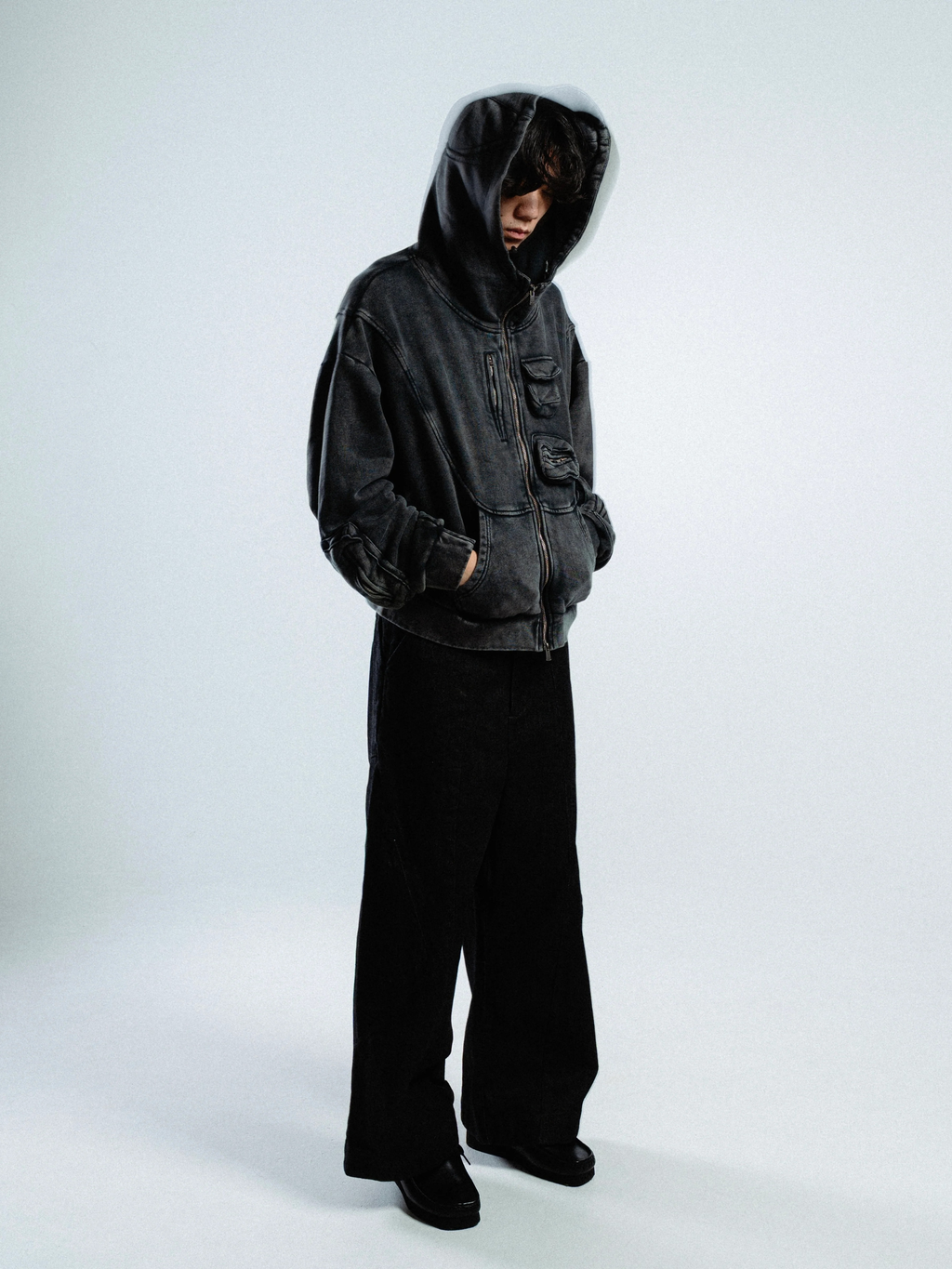 Boxy Drape Hoodie