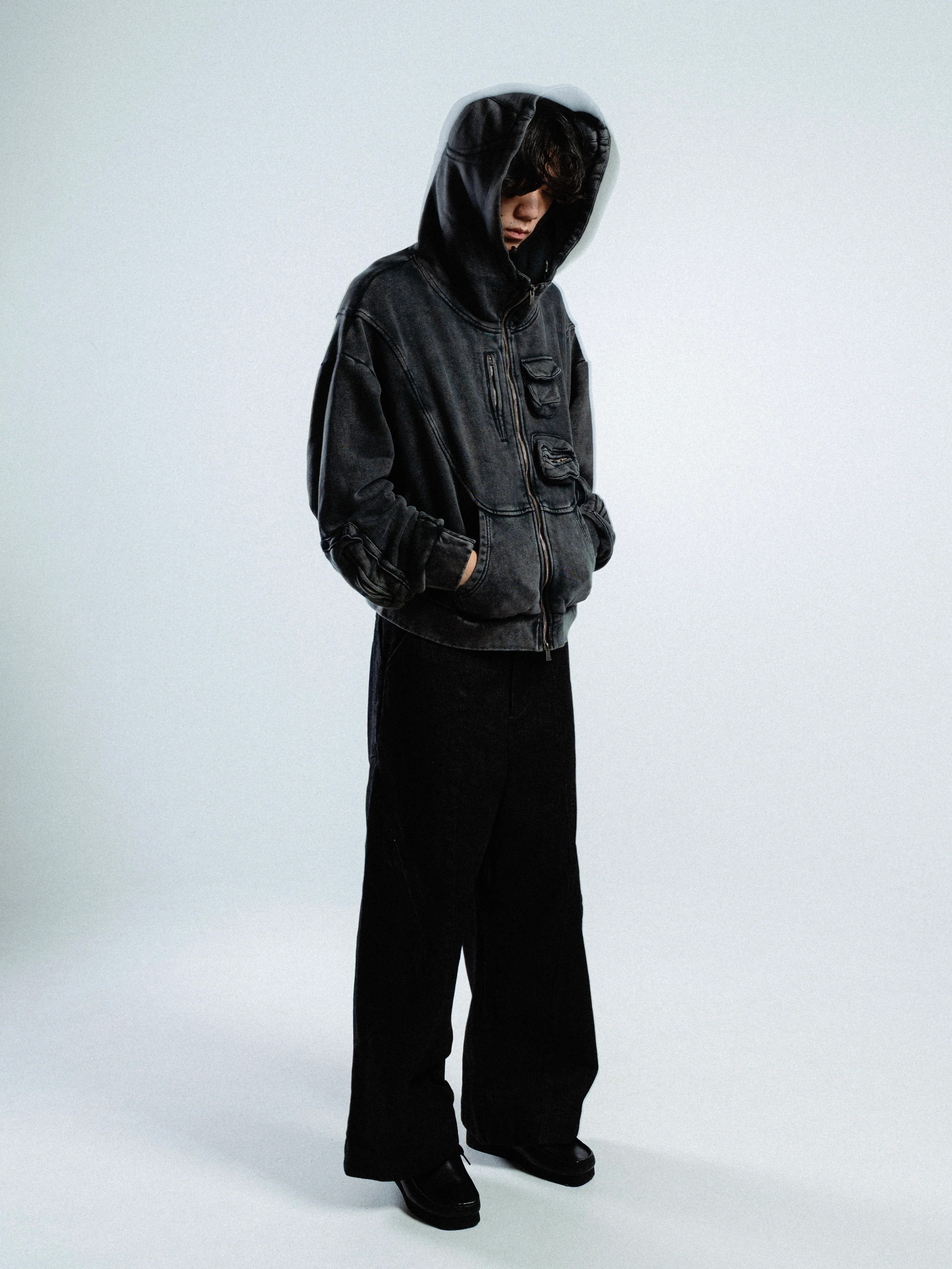 Boxy Drape Hoodie