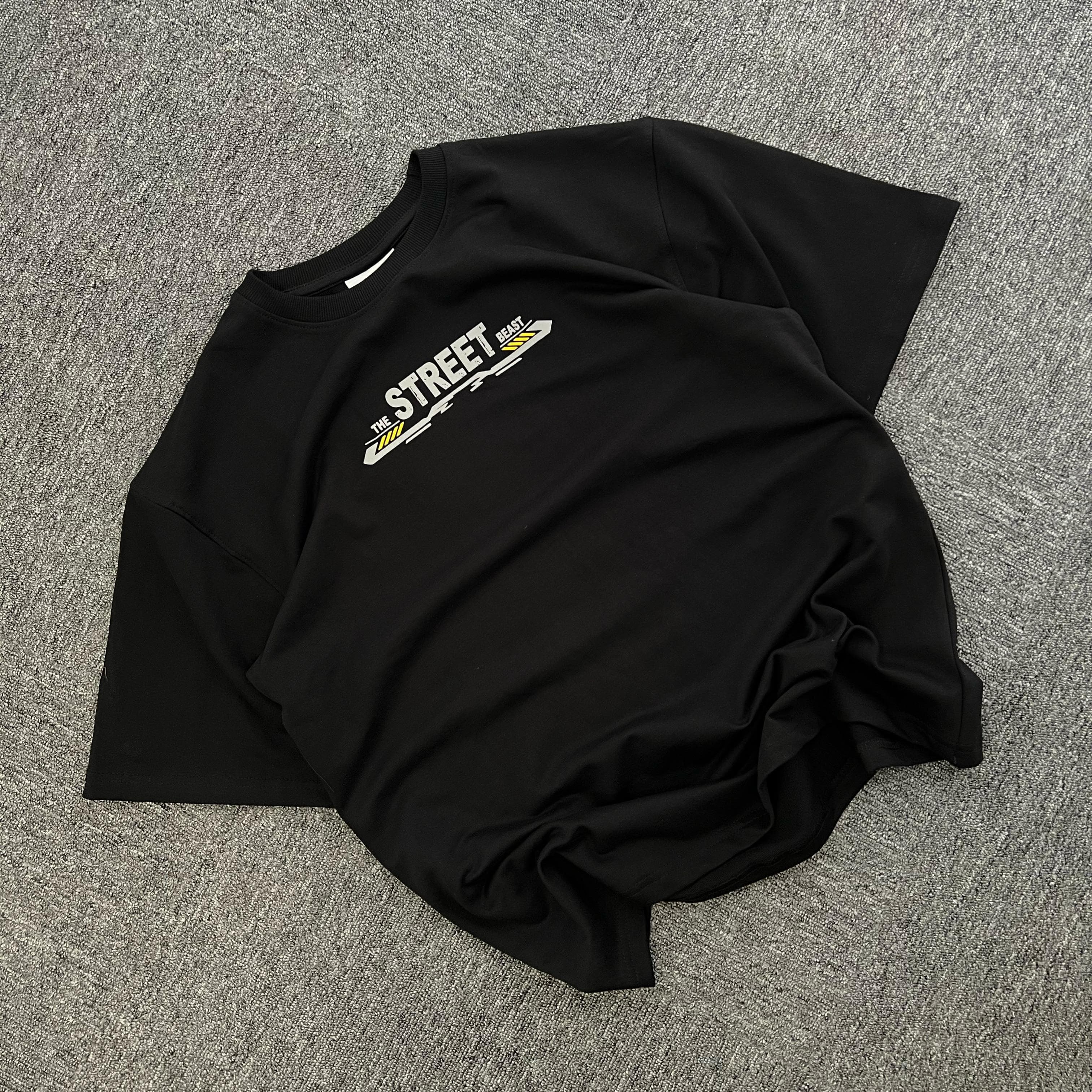 The Street Beast Graphic - Black Edition Unisex Oversize Tees