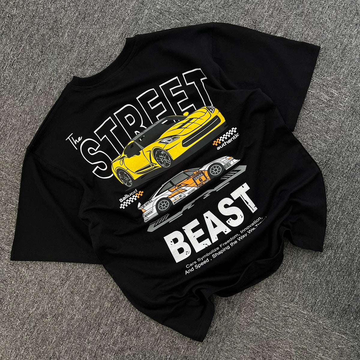 The Street Beast Graphic - Black Edition Unisex Oversize Tees