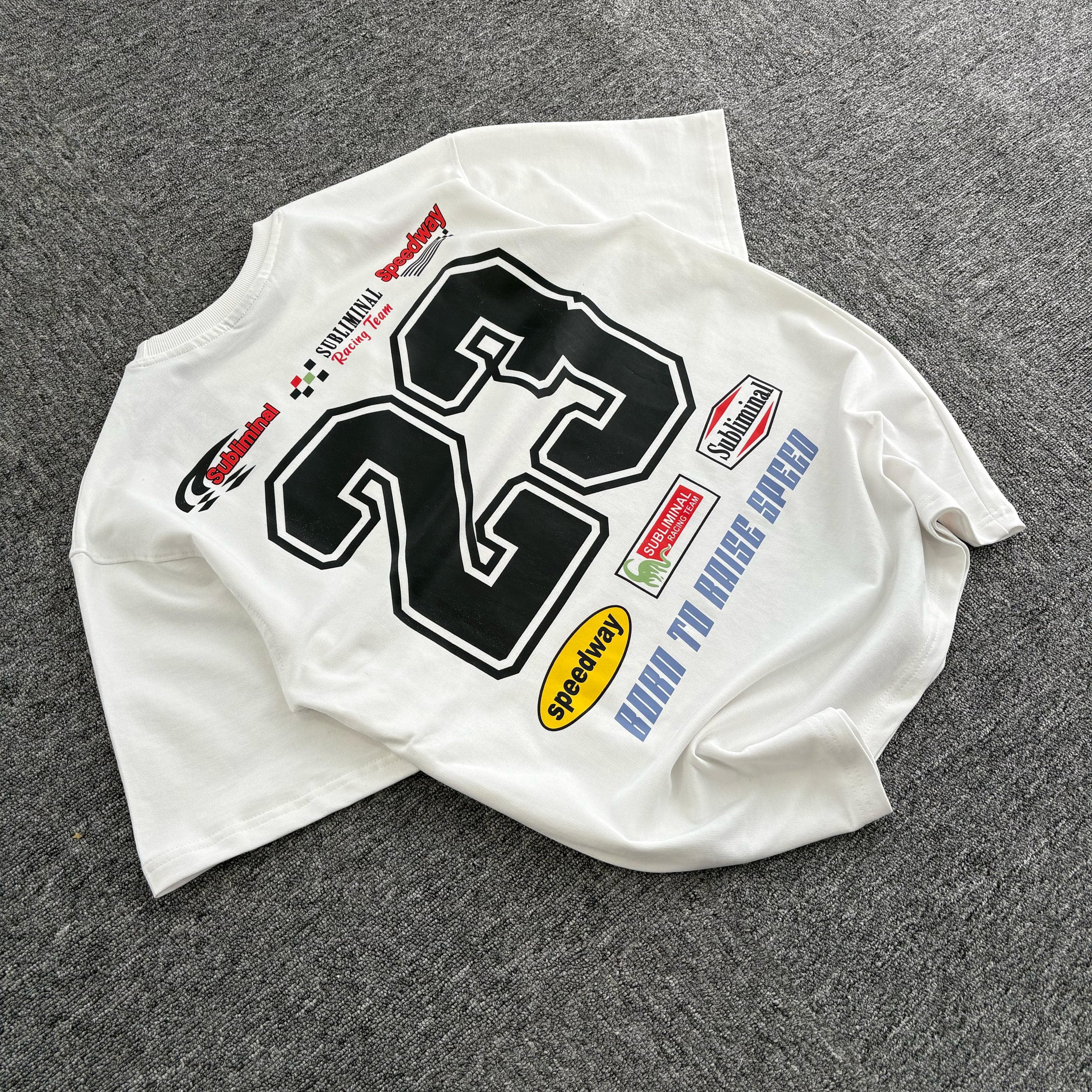 23 Speedway Racing Graphic - Bold White Edition Unisex Tee
