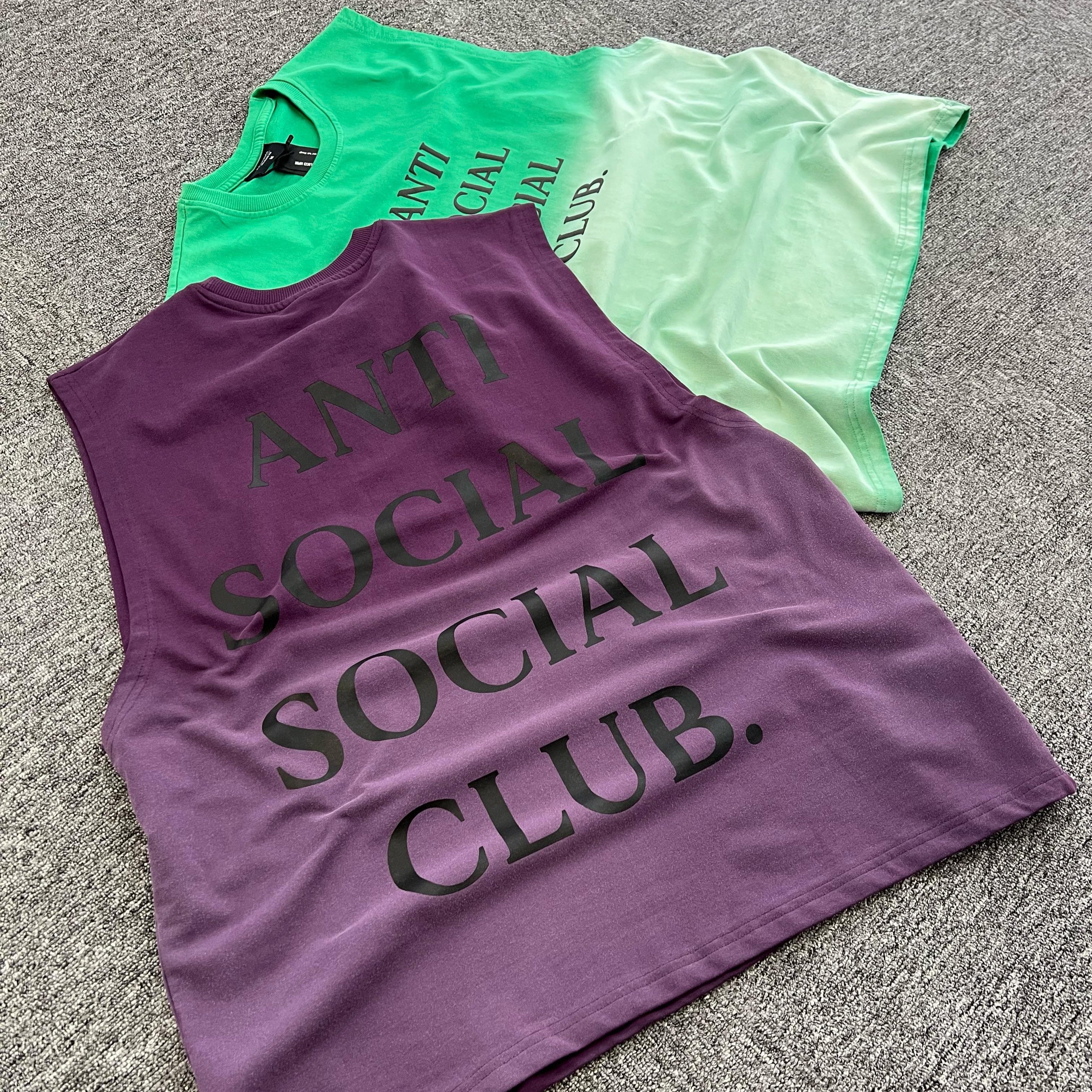Anti Social Club Tank Top - Purple & Green Duo