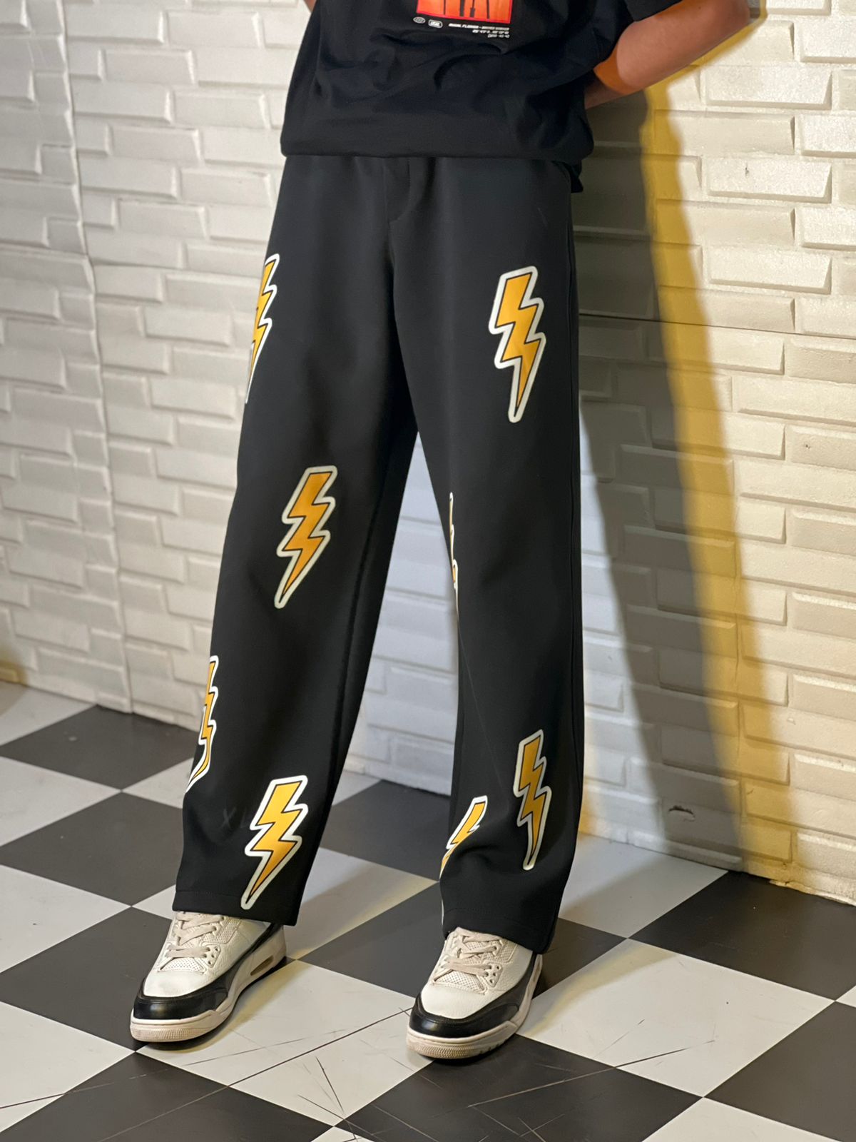 PERFÝ LUXE BOLT BLACK TRACK PANTS - LIMITED EDITION DROP - PERFÝ