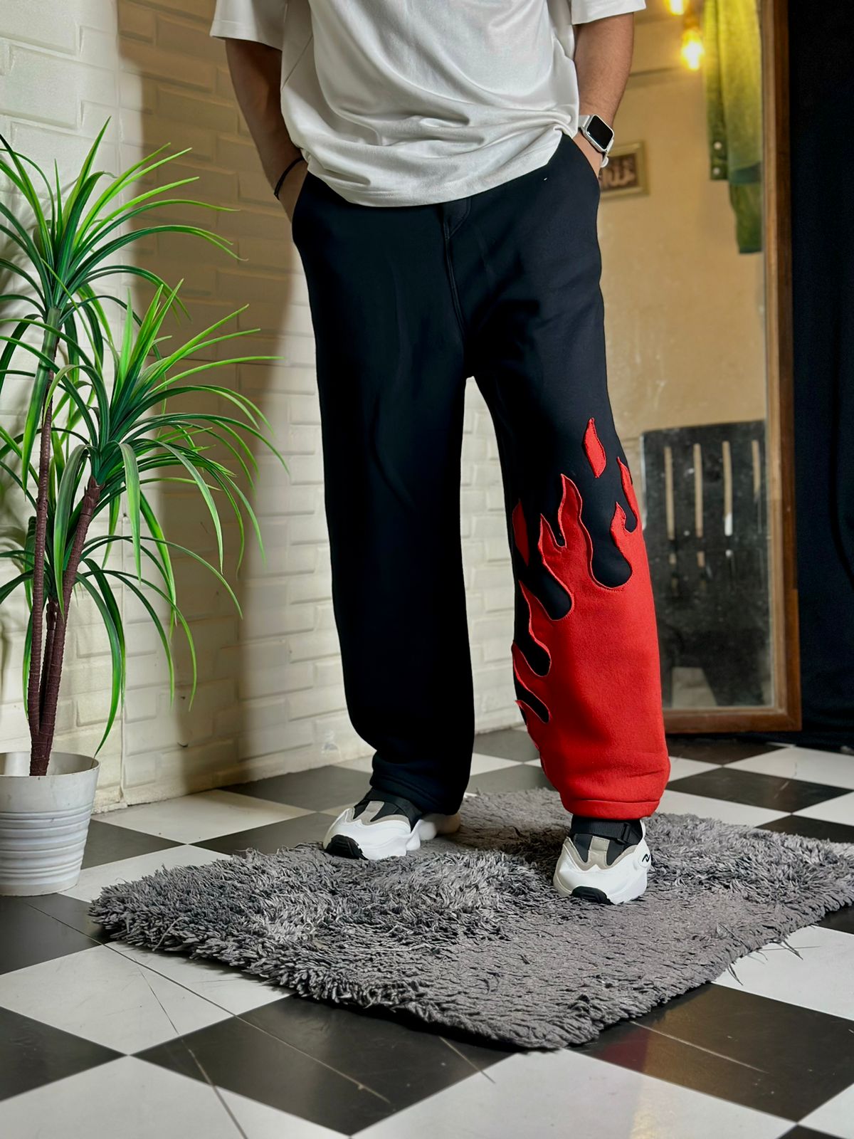 PERFÝ Flame Forge Unisex Track pant – “Reckless Red” - PERFÝ
