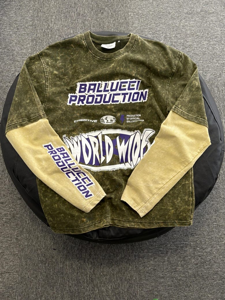 PERFÝ Vintage Acid-Wash Long Sleeve Tees – Dual Sleeve Contrast Series - PERFÝ