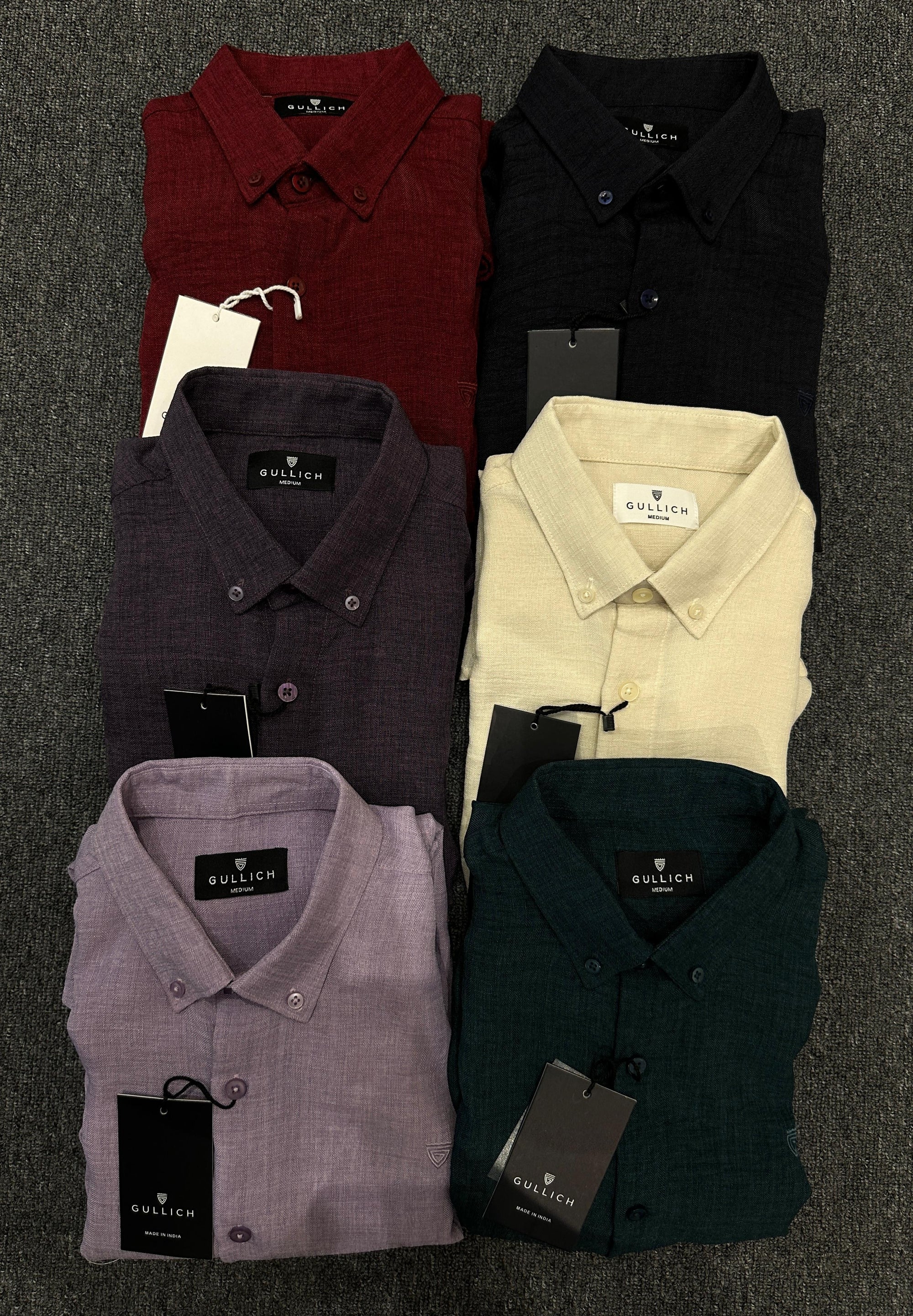 GULLICH Premium Solid Linen Shirts – Classic Elegance Redefined - PERFÝ