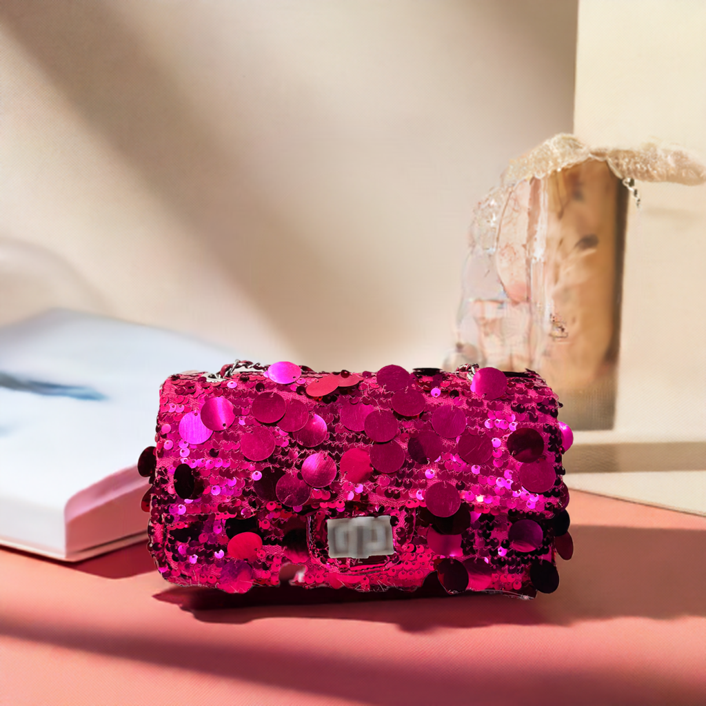 Trendy Mini Top-Handle Sequence Handbag – Stylish Shoulder Bag for Women - PERFÝ