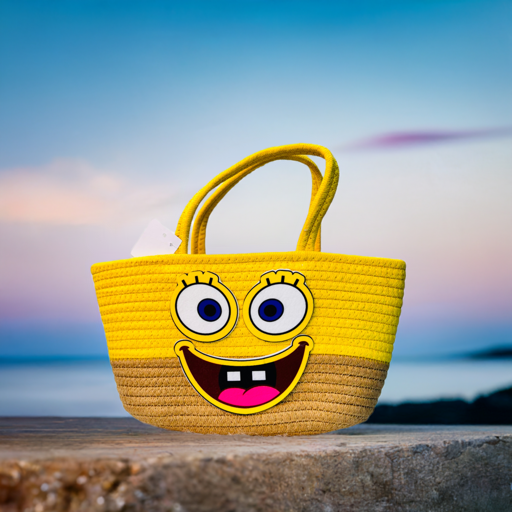 Eco-Friendly SpongeBob Beach Bag – Stylish Spacious Tote - PERFÝ