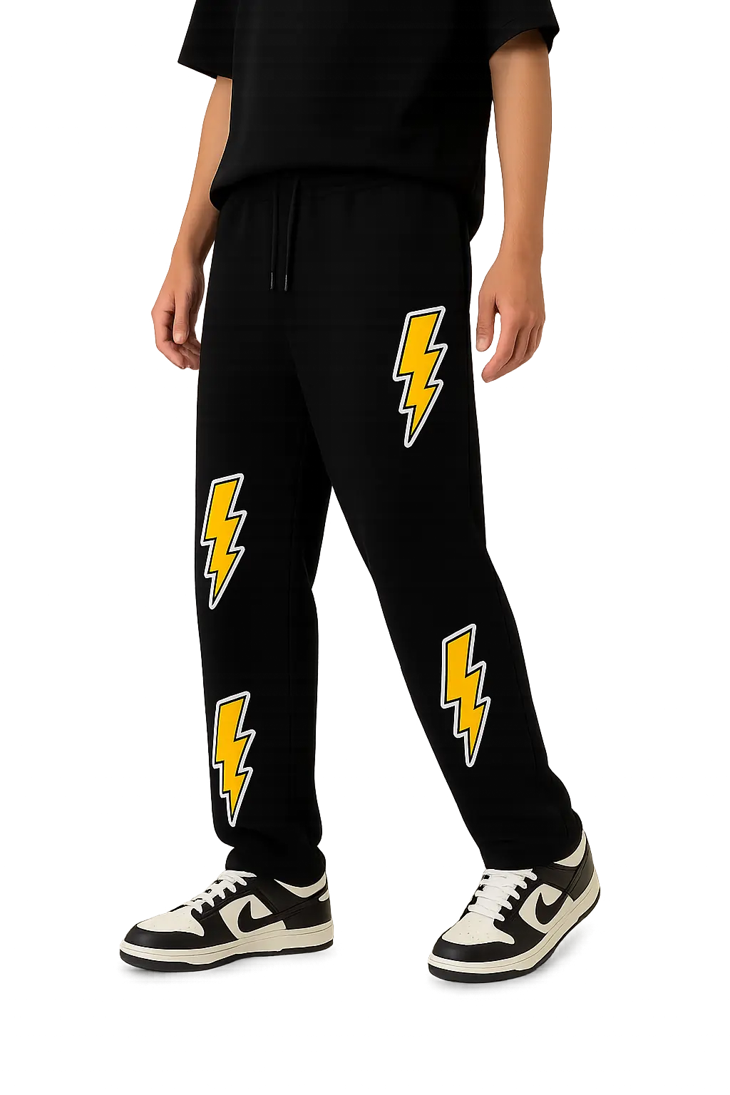 PERFÝ LUXE BOLT BLACK TRACK PANTS - LIMITED EDITION DROP - PERFÝ